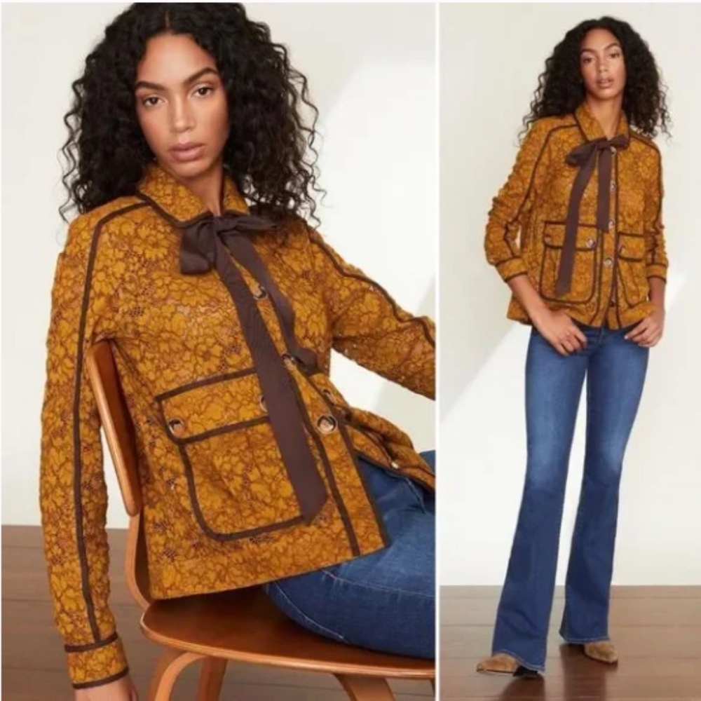 Veronica Beard Coppola Floral Lace Jacket 4 NWT